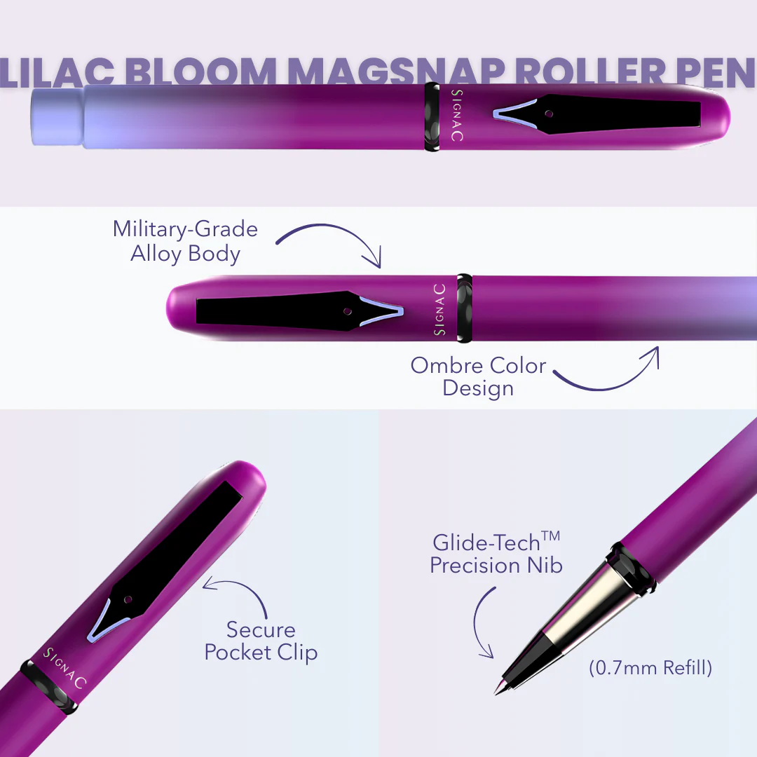 The Lilac Bloom Energy Magsnap Ombre Roller Pen - Image 2