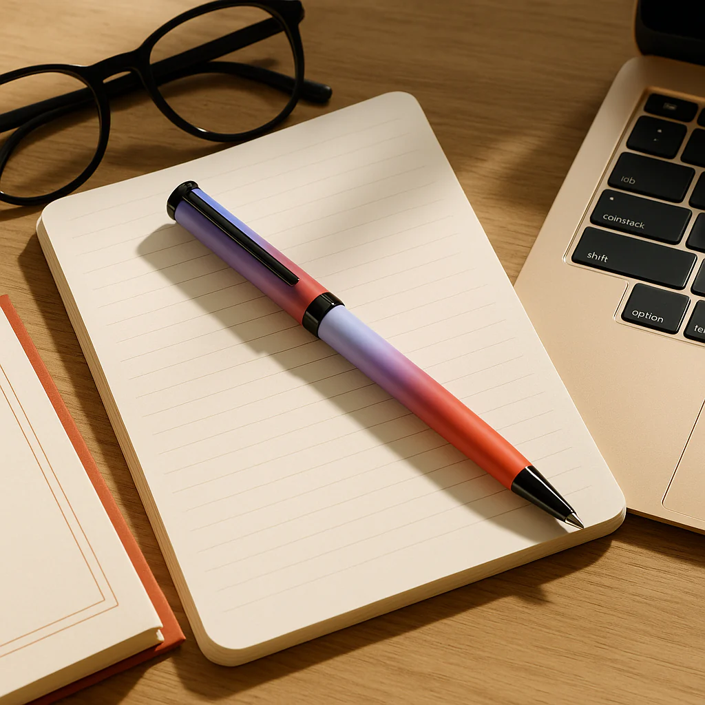 Northern Light Series Dual Shade Premium Metallic Ball Pen with Matte Finish - Fiery Ice - Image 13