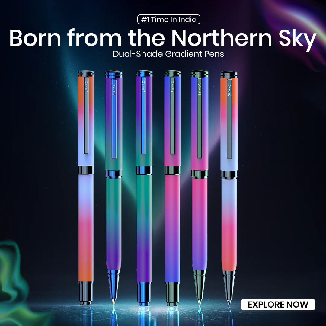 Northern Light Series Dual Shade Premium Metallic Ball Pen with Matte Finish - Aurora Dawn - Image 3