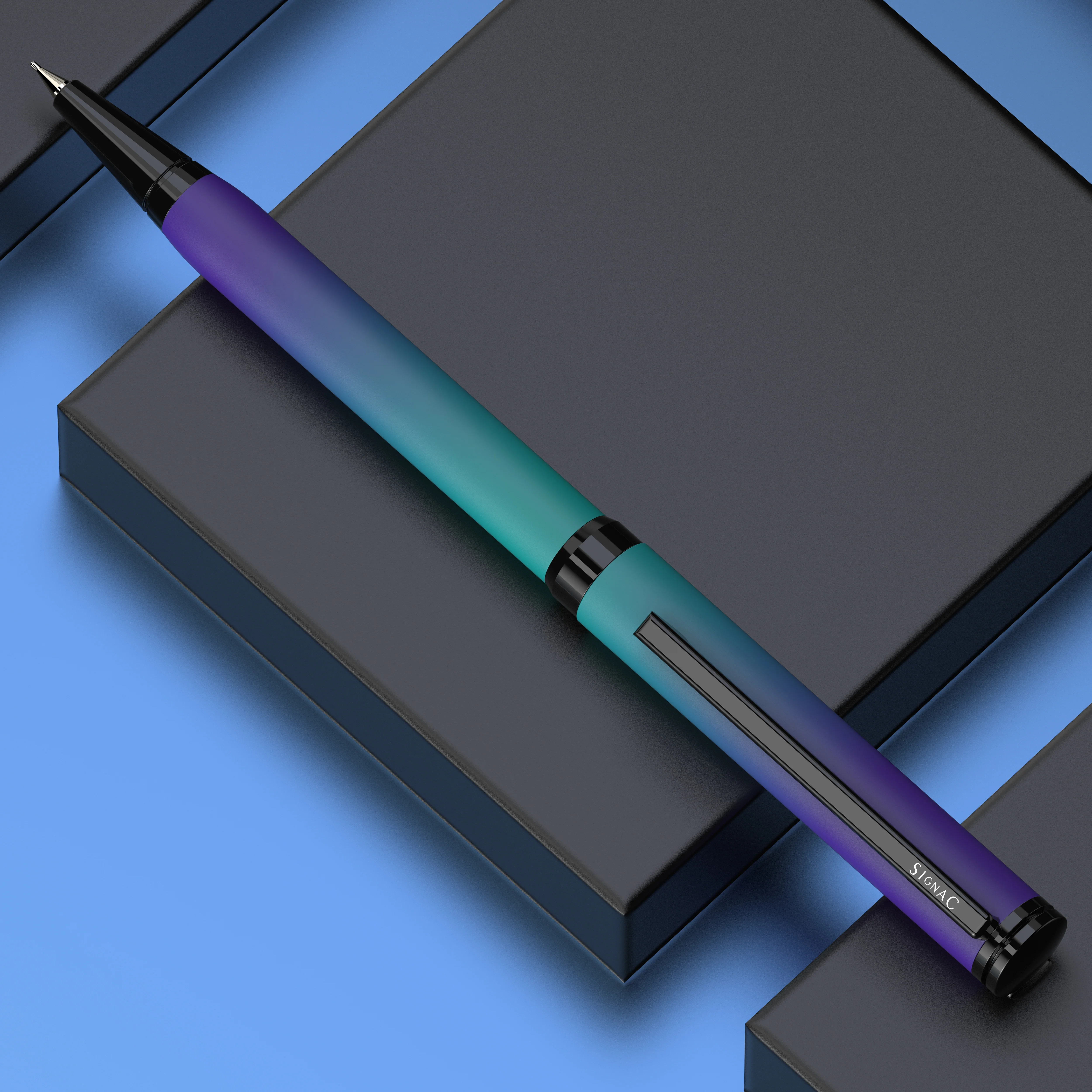 Northern Light Series Dual Shade Premium Metallic Roller & Ball Pen Set with Matte Finish - Arctic Glow - Image 9