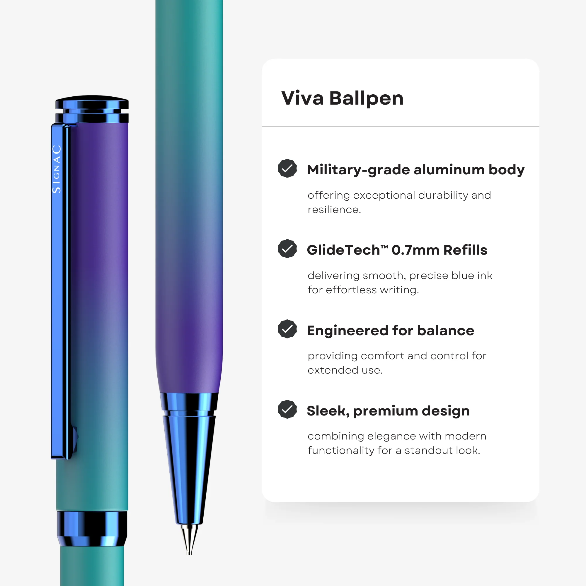 Northern Light Series Dual Shade Premium Metallic Roller & Ball Pen Set with Matte Finish - Arctic Glow - Image 19