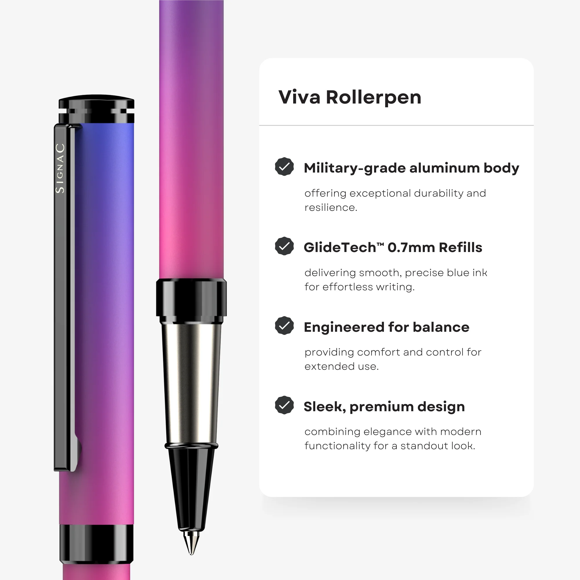 Northern Light Series Dual Shade Premium Metallic Roller Pen with Matte Finish - Aurora Dawn - Image 10