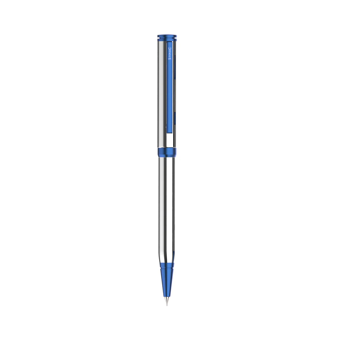 Viva Premium Metallic Plated Pen Set - Titanium Midnight Blue - Image 14
