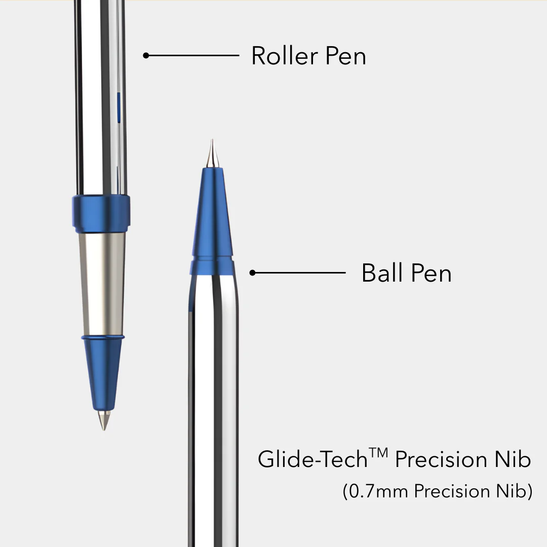 Viva Premium Metallic Plated Roller Pen - Titanium Jet Black - Image 13