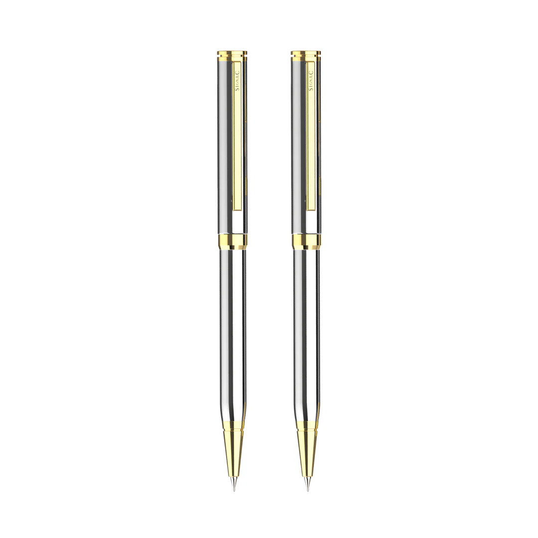 Viva Premium Metallic Plated Ball Pen - Titanium 24K Gold - Image 15