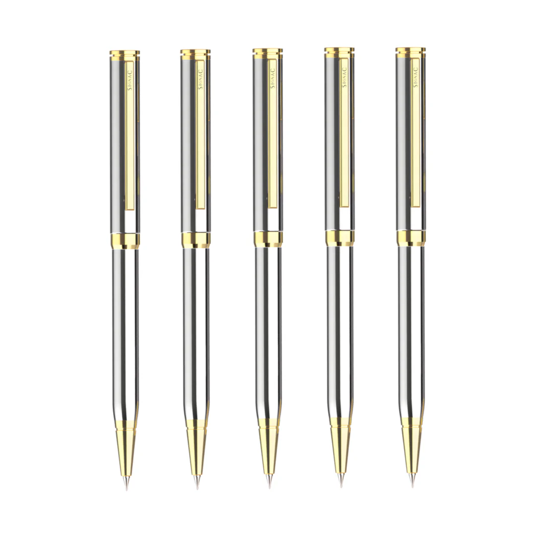 Viva Premium Metallic Plated Ball Pen - Titanium 24K Gold - Image 16