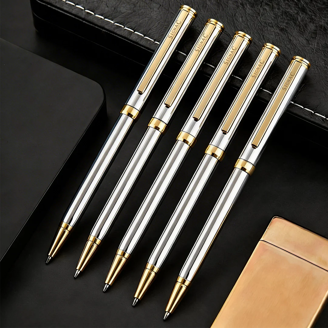 Viva Premium Metallic Plated Ball Pen - Titanium 24K Gold - Image 18