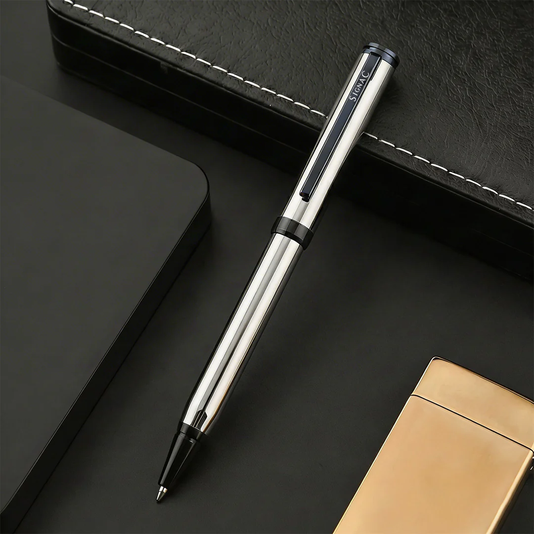 Viva Premium Metallic Plated Ball Pen - Titanium Jet Black