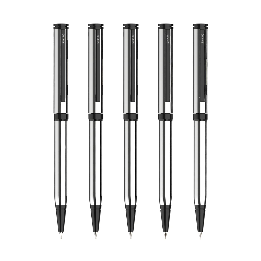 Viva Premium Metallic Plated Ball Pen - Titanium Jet Black - Image 16