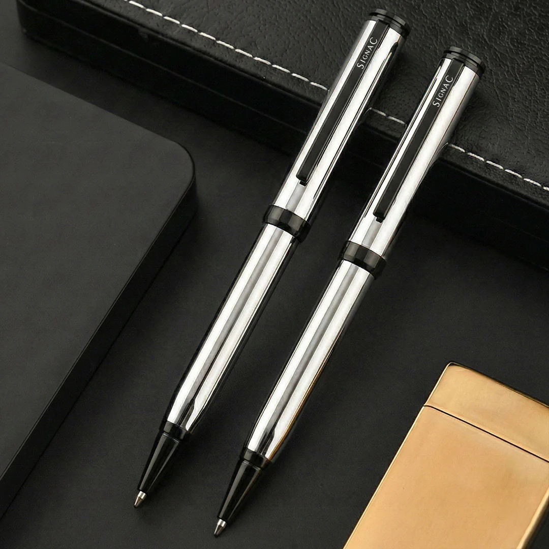 Viva Premium Metallic Plated Ball Pen - Titanium Jet Black - Image 17