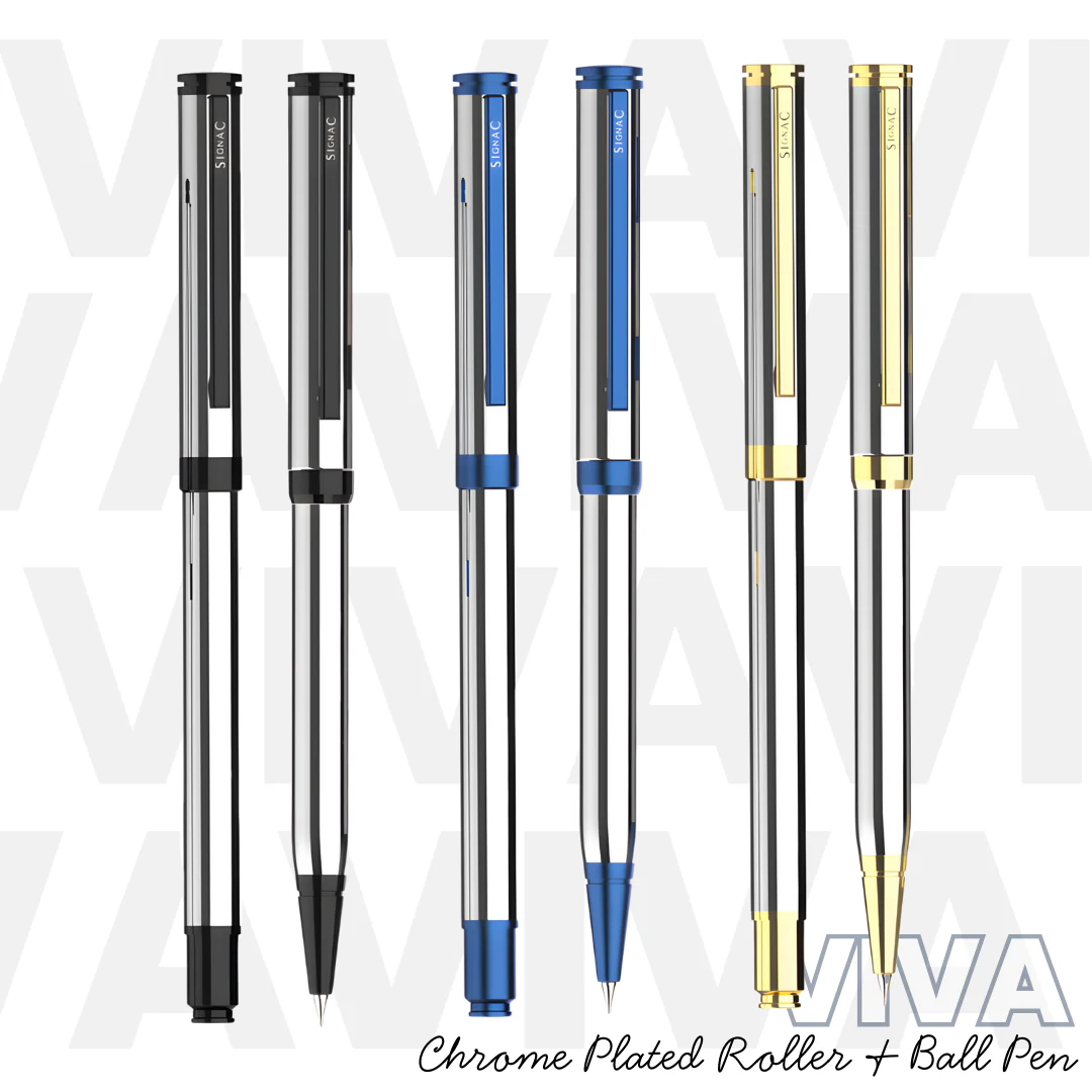 Viva Titanium Series Premium Metallic Plated Pen Set - Set of 6 - Image 9
