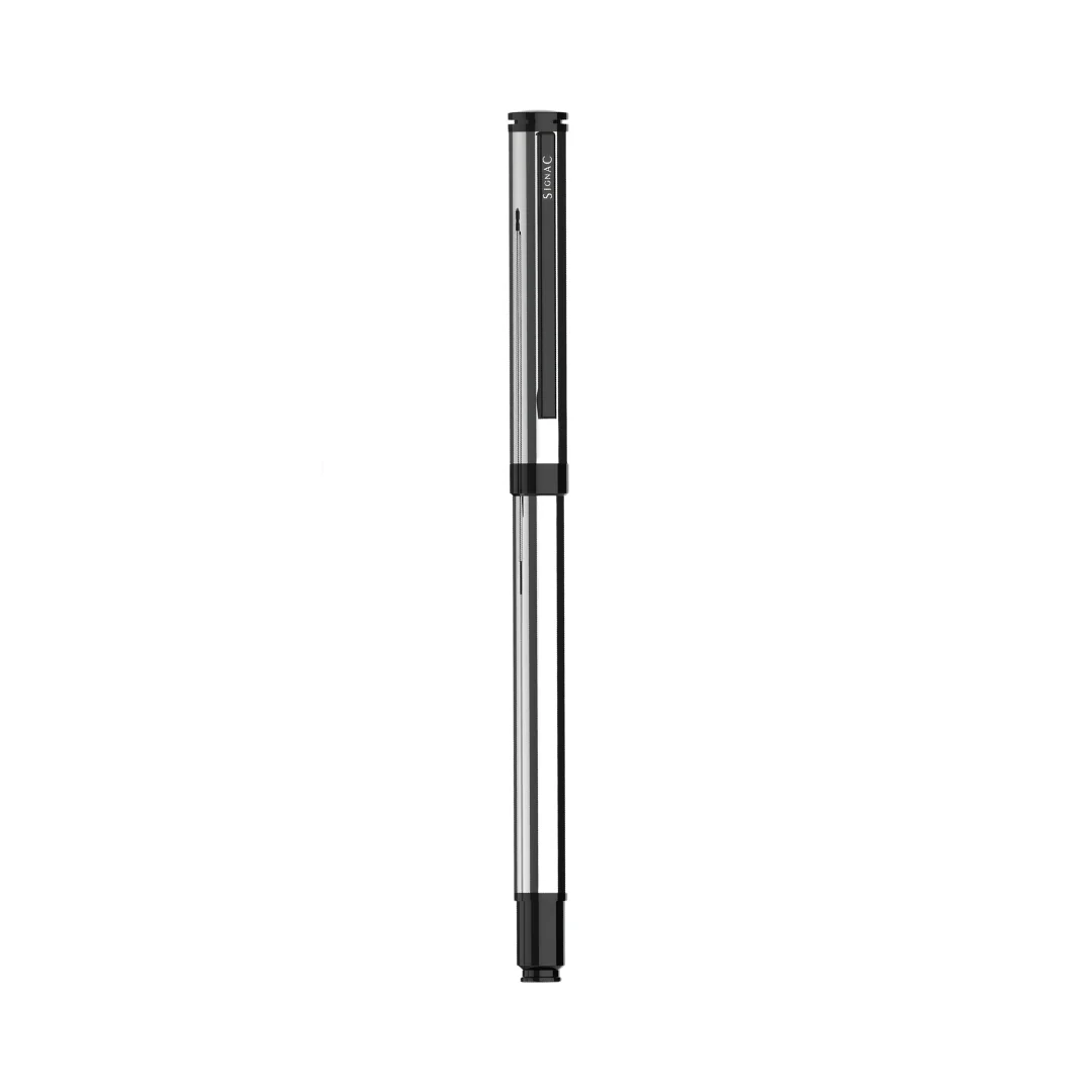 Viva Premium Metallic Plated Roller Pen - Titanium Jet Black - Image 9