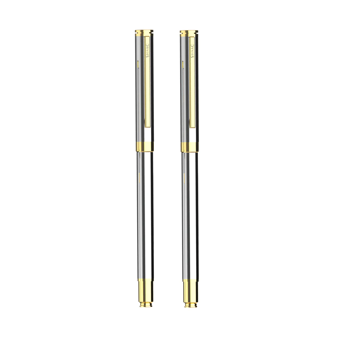 Viva Premium Metallic Plated Roller Pen - Titanium 24K Gold - Image 16