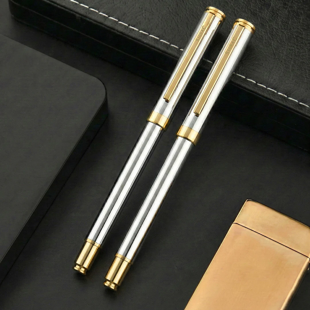 Viva Premium Metallic Plated Roller Pen - Titanium 24K Gold - Image 18