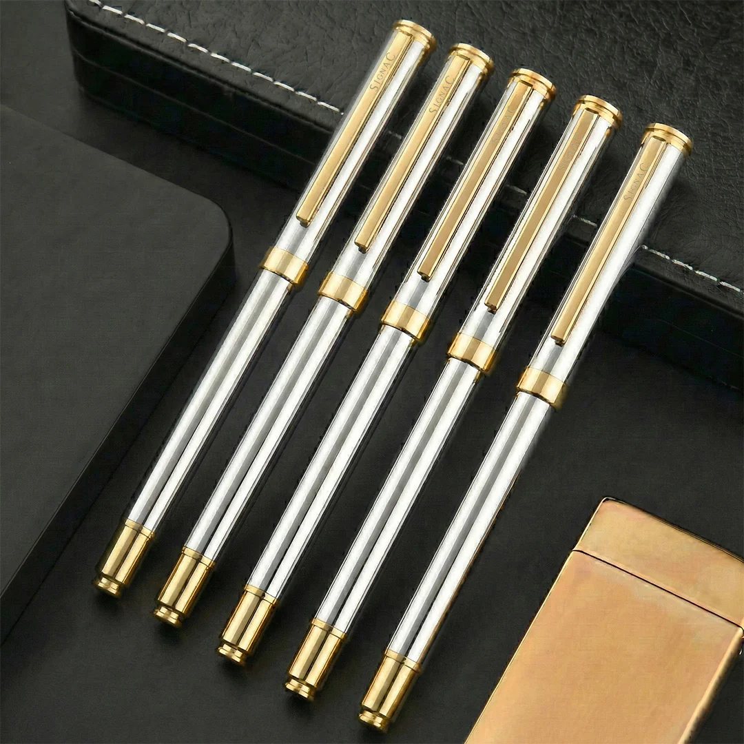 Viva Premium Metallic Plated Roller Pen - Titanium 24K Gold - Image 19